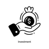 Investment doodle Icon Design illustration. Startup Symbol on White background EPS 10 File vector