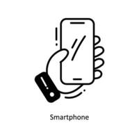 Smartphone doodle Icon Design illustration. Startup Symbol on White background EPS 10 File vector