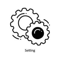 Setting doodle Icon Design illustration. Startup Symbol on White background EPS 10 File vector