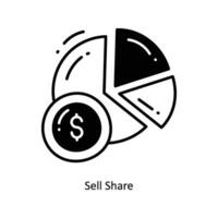 Sell Share doodle Icon Design illustration. Startup Symbol on White background EPS 10 File vector