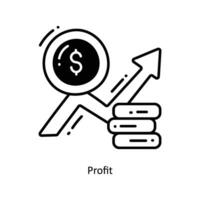 Profit doodle Icon Design illustration. Startup Symbol on White background EPS 10 File vector