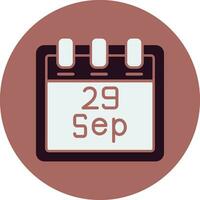 September 29 Vector Icon