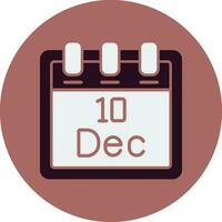 December 10 Vector Icon