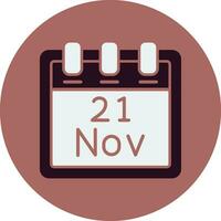 November 21 Vector Icon