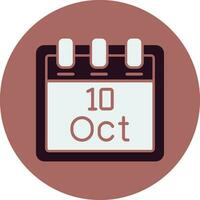 October 10 Vector Icon