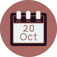 October 20 Vector Icon