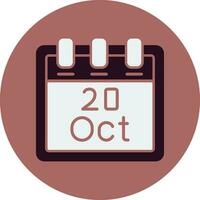 October 20 Vector Icon