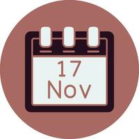 November 17 Vector Icon