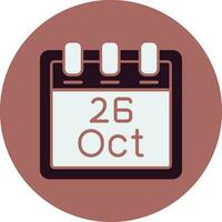 October 26 Vector Icon