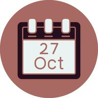 October 27 Vector Icon