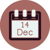 December 14 Vector Icon