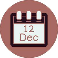 December 12 Vector Icon