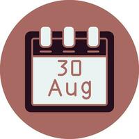 August 30 Vector Icon