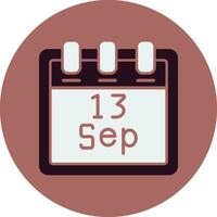 September 13 Vector Icon