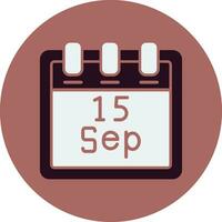 September 15 Vector Icon