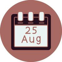 August 25 Vector Icon