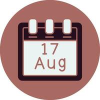 August 17 Vector Icon