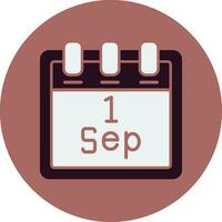 September 1 Vector Icon