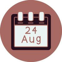 August 4 Vector Icon