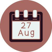 August 27 Vector Icon