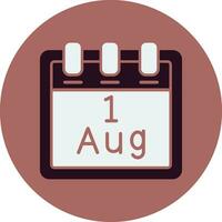 August 1 Vector Icon