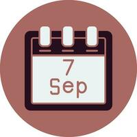 September 7 Vector Icon