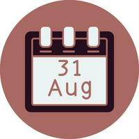 August 31 Vector Icon