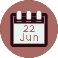 June 22 Vector Icon