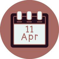 April 11 Vector Icon