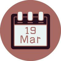 March 19 Vector Icon