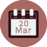 March 20 Vector Icon