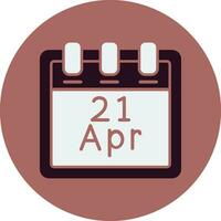 April  21 Vector Icon