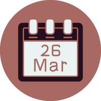 March 26 Vector Icon