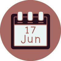 June 17 Vector Icon