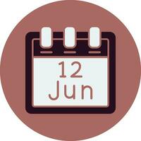 June 12 Vector Icon