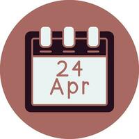 April 24 Vector Icon