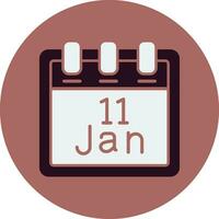 January 11 Vector Icon