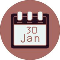 January 30 Vector Icon