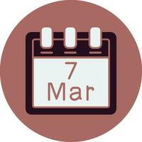 March 7 Vector Icon