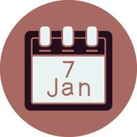 January 7 Vector Icon