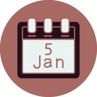 January 5 Vector Icon