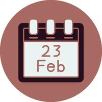 February 23 Vector Icon