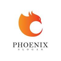 Phoenix logo design vector template.