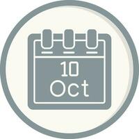 October 10 Vector Icon