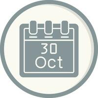 October 30 Vector Icon