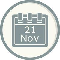 November 21 Vector Icon