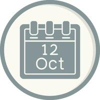 October 12 Vector Icon