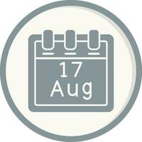August 17 Vector Icon