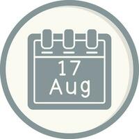 August 17 Vector Icon