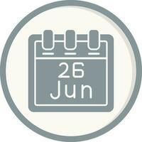 June 26 Vector Icon